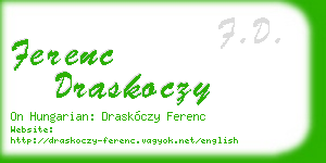 ferenc draskoczy business card