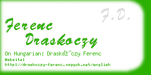 ferenc draskoczy business card